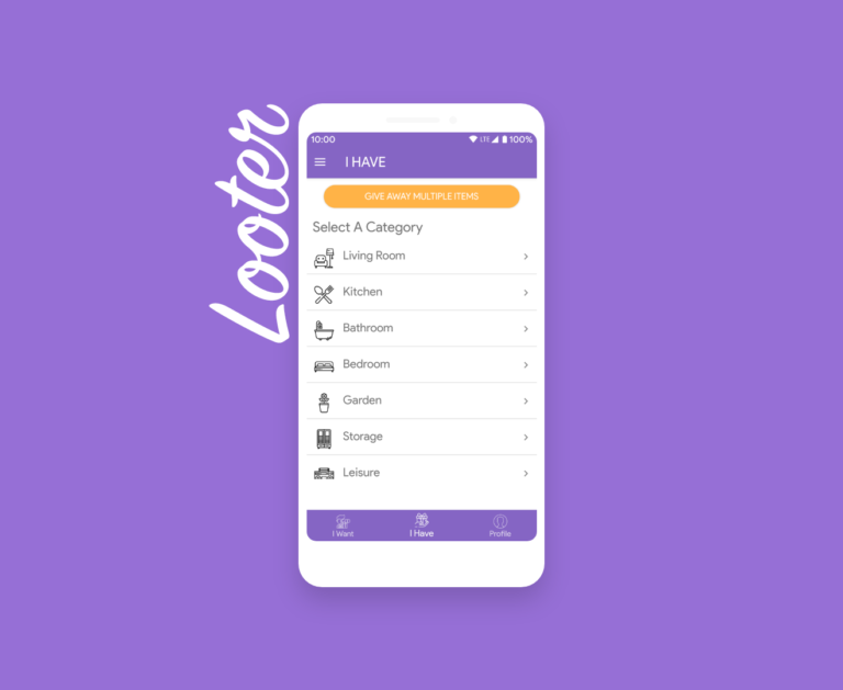 Looter giveaway mobile app - Android application